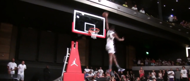 HS Hooper Shelby McEwen’s Free Throw Line Dunk